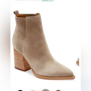 MARC FISHER Oshay Pointed Toe Booties With block heel Size 8. Like New Condition